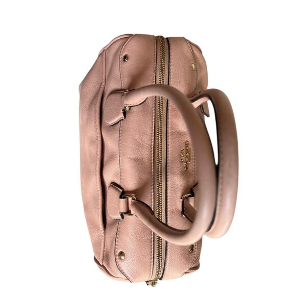 Coach Bennett Pebbled Leather Satchel Light Pink Gold Hardware Tote Bag - Picture 3 of 7